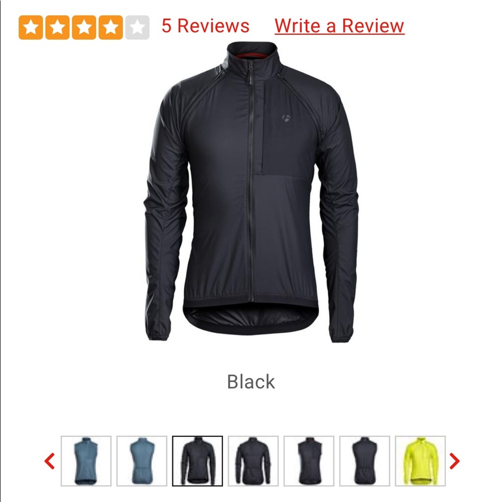 Bontrager circuit convertible wind shell jacket